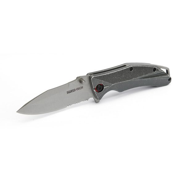 Aluminum Serrated Folding Knife Rusty Hook 2025-08-30